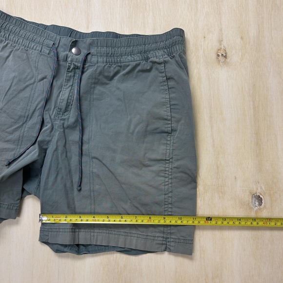 Columbia Swim Shorts Mens Large Green Elastic Waist Drawstring Trunks Pockets - Picture 9 of 11